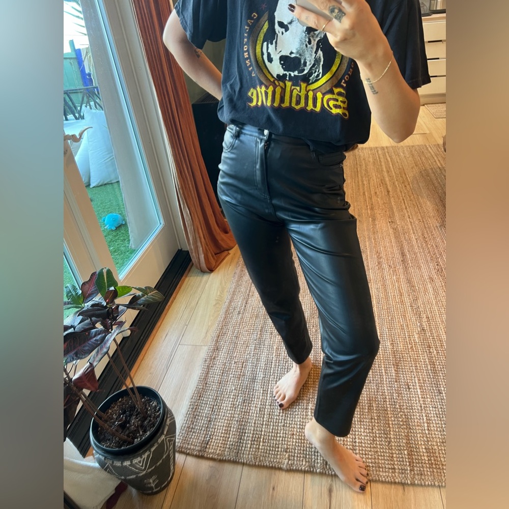 Zara faux leather pants
